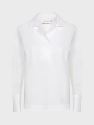 White V-neck blouse