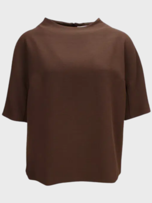 Brown mid-sleeve top