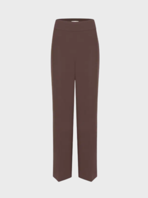 Brown wide-leg trousers