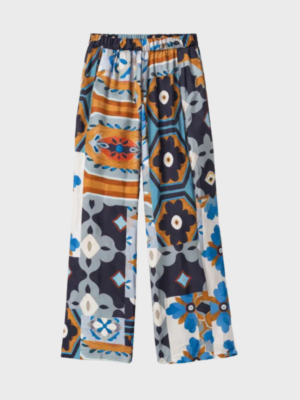Blue multicolour trousers