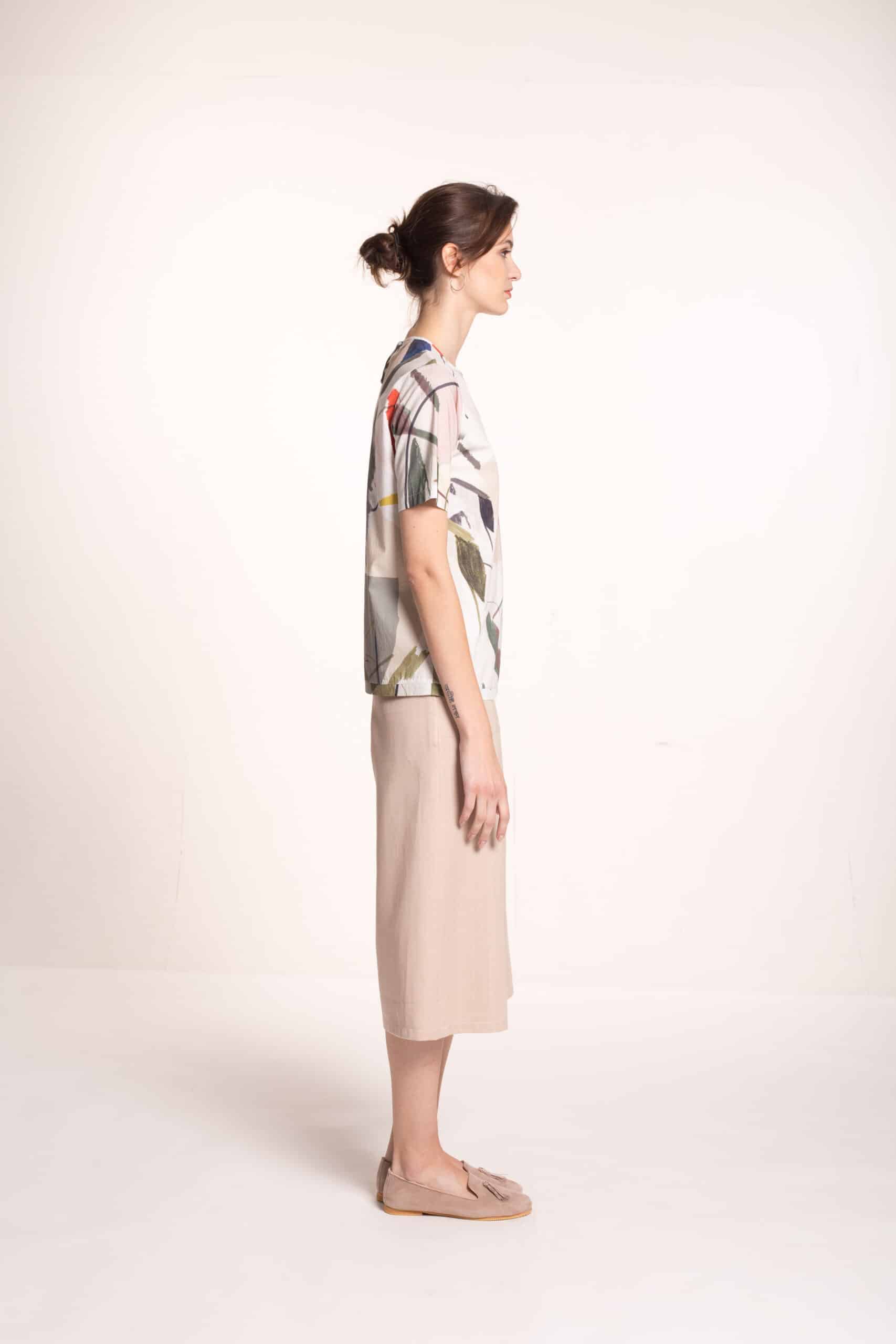 Printed short sleeve blouse - Image 5