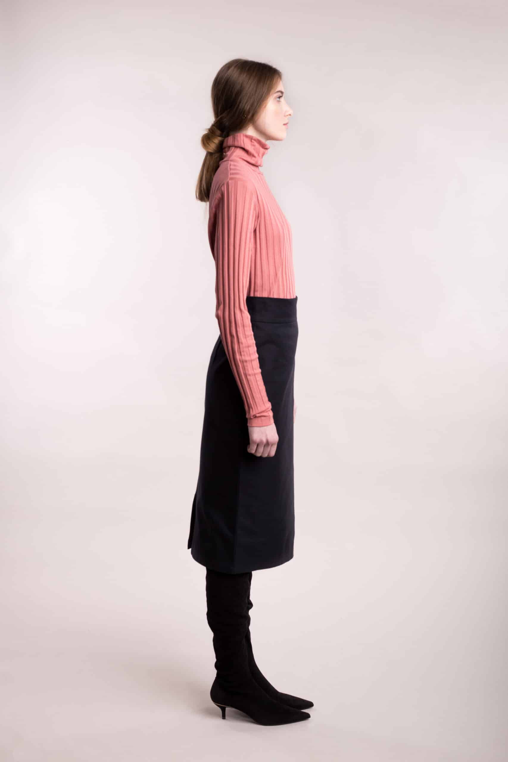 Wide rib high neck top - Image 3