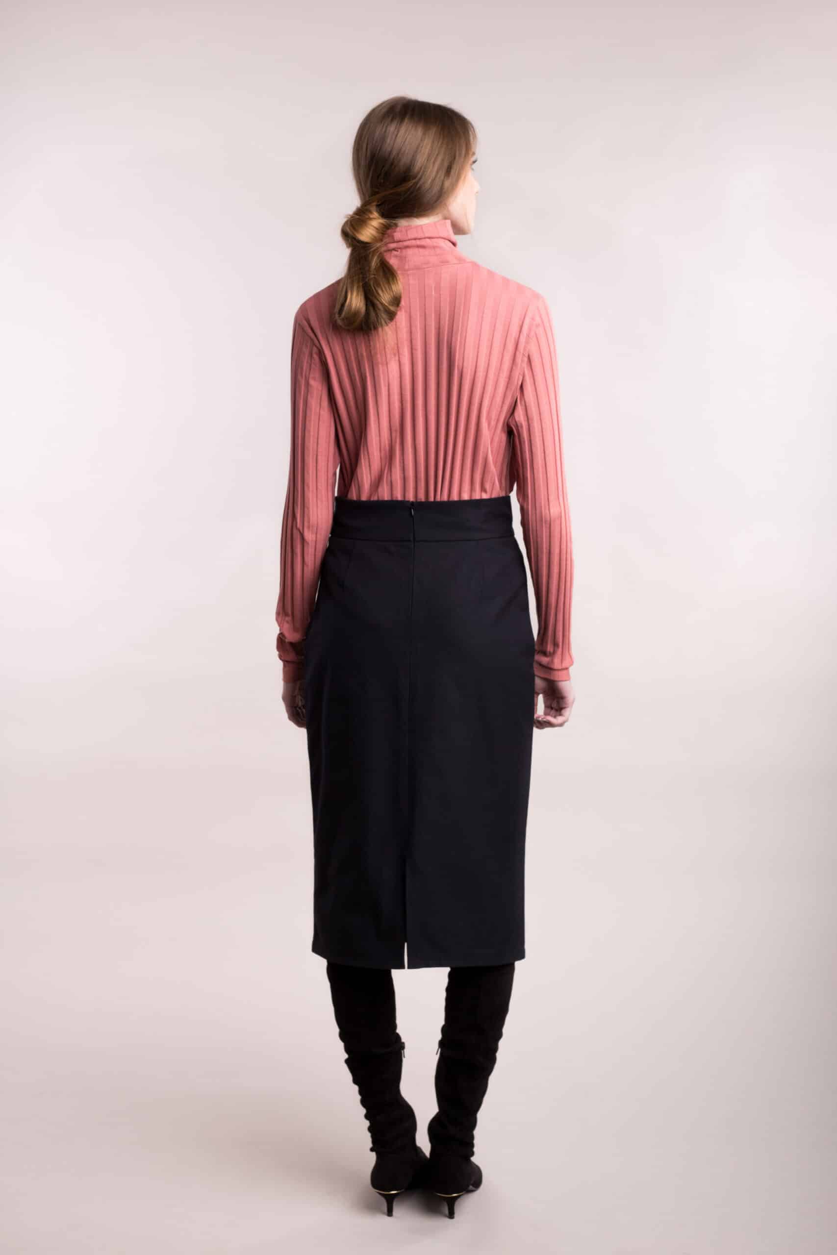 Wide rib high neck top - Image 4