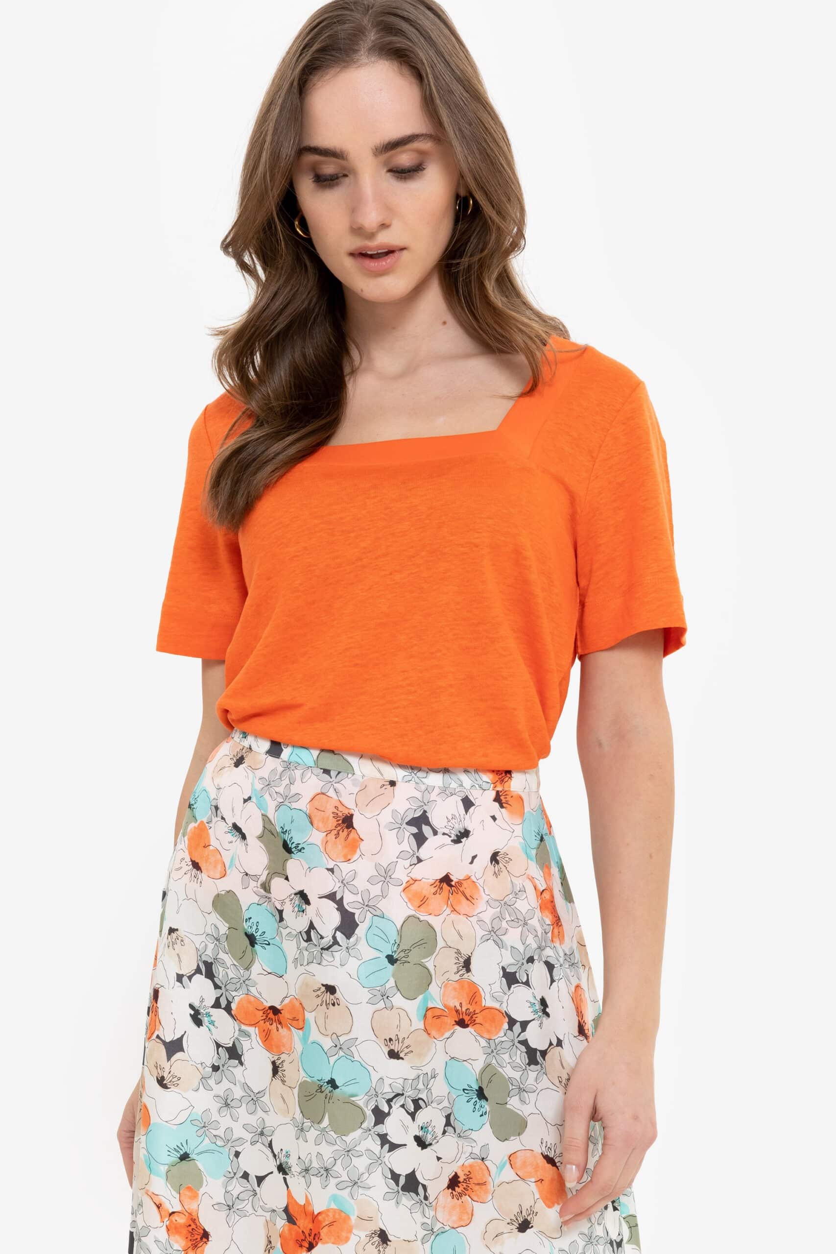 Ecru floral midi skirt - Image 3