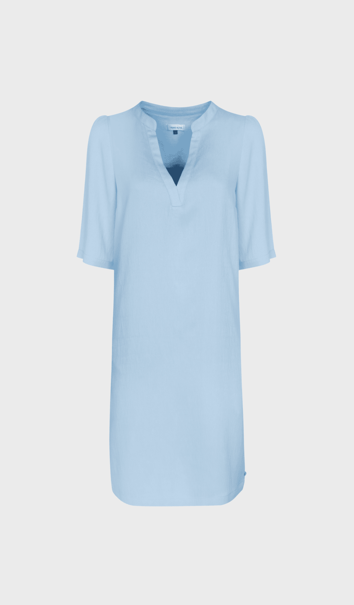 Light blue flowy V-neck dress