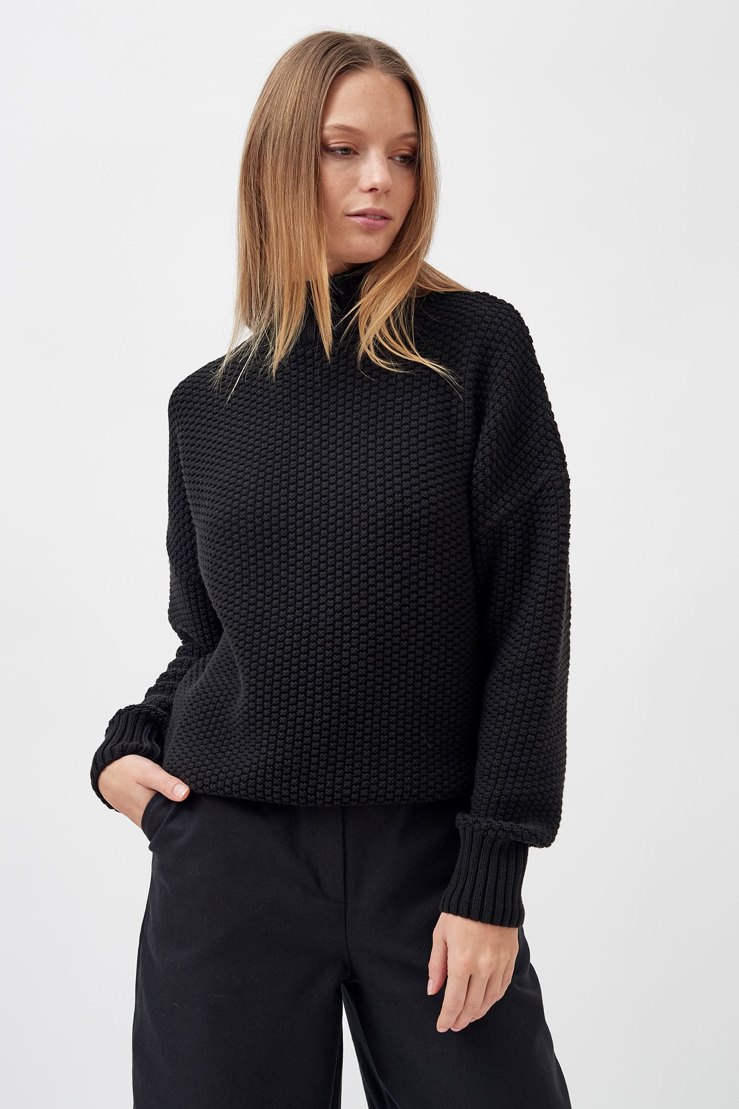 Knitted rice cubes pullover - Image 2
