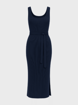 Knitted scoop neck dress