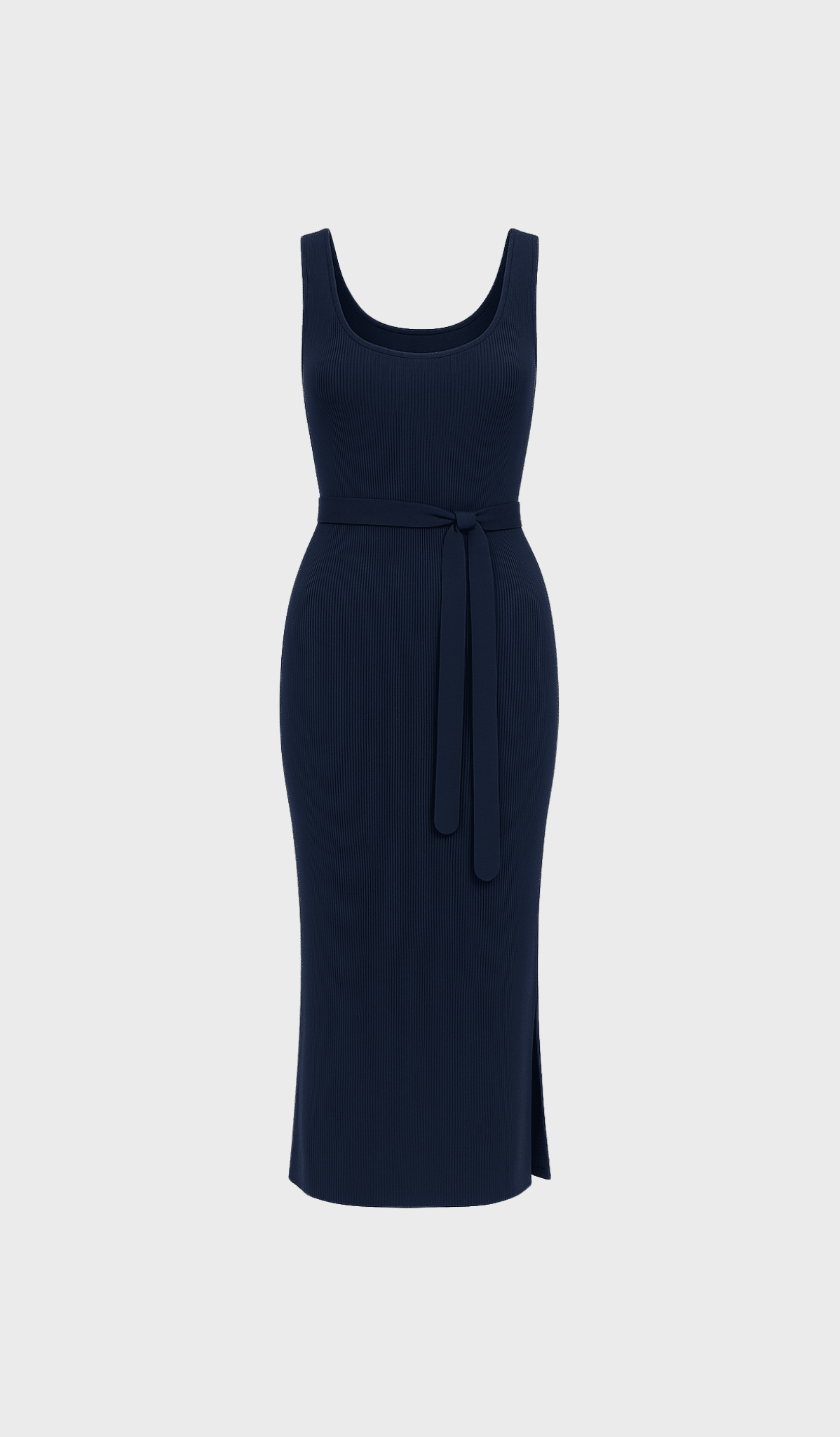 Knitted scoop neck dress