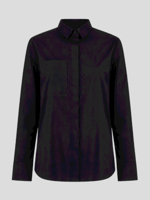 Black poplin shirt