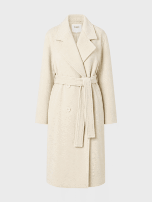 Chevron double-breasted coat