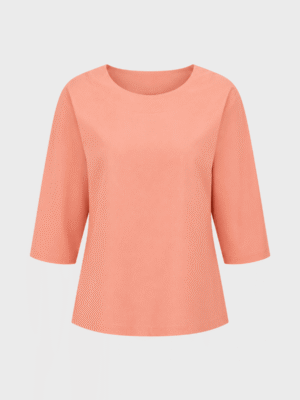 Round neckline A-line blouse