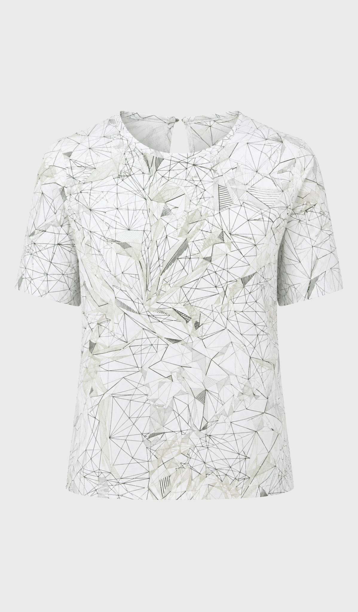 Straight neckline detail blouse
