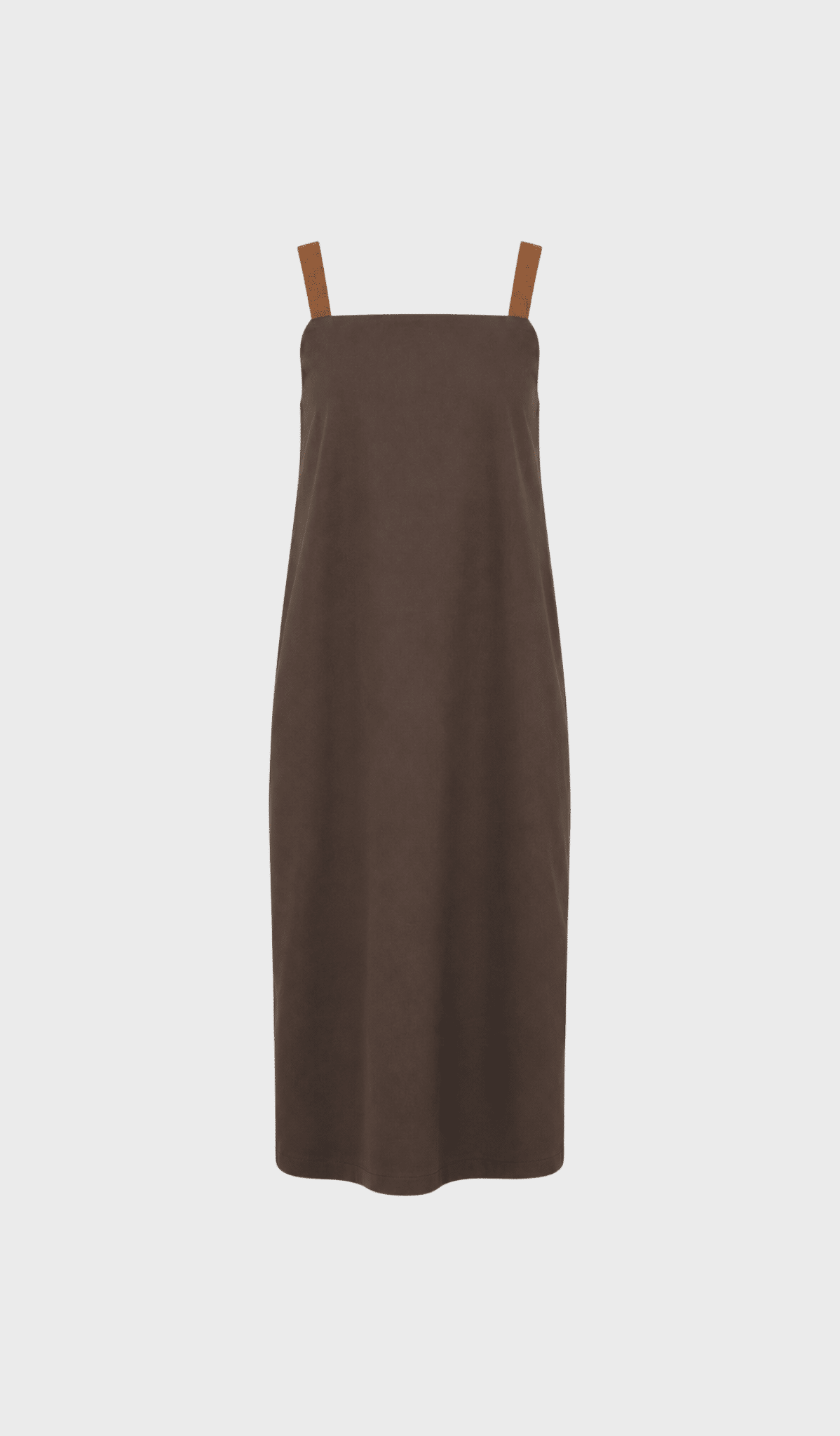 Strap detail gabardine dress