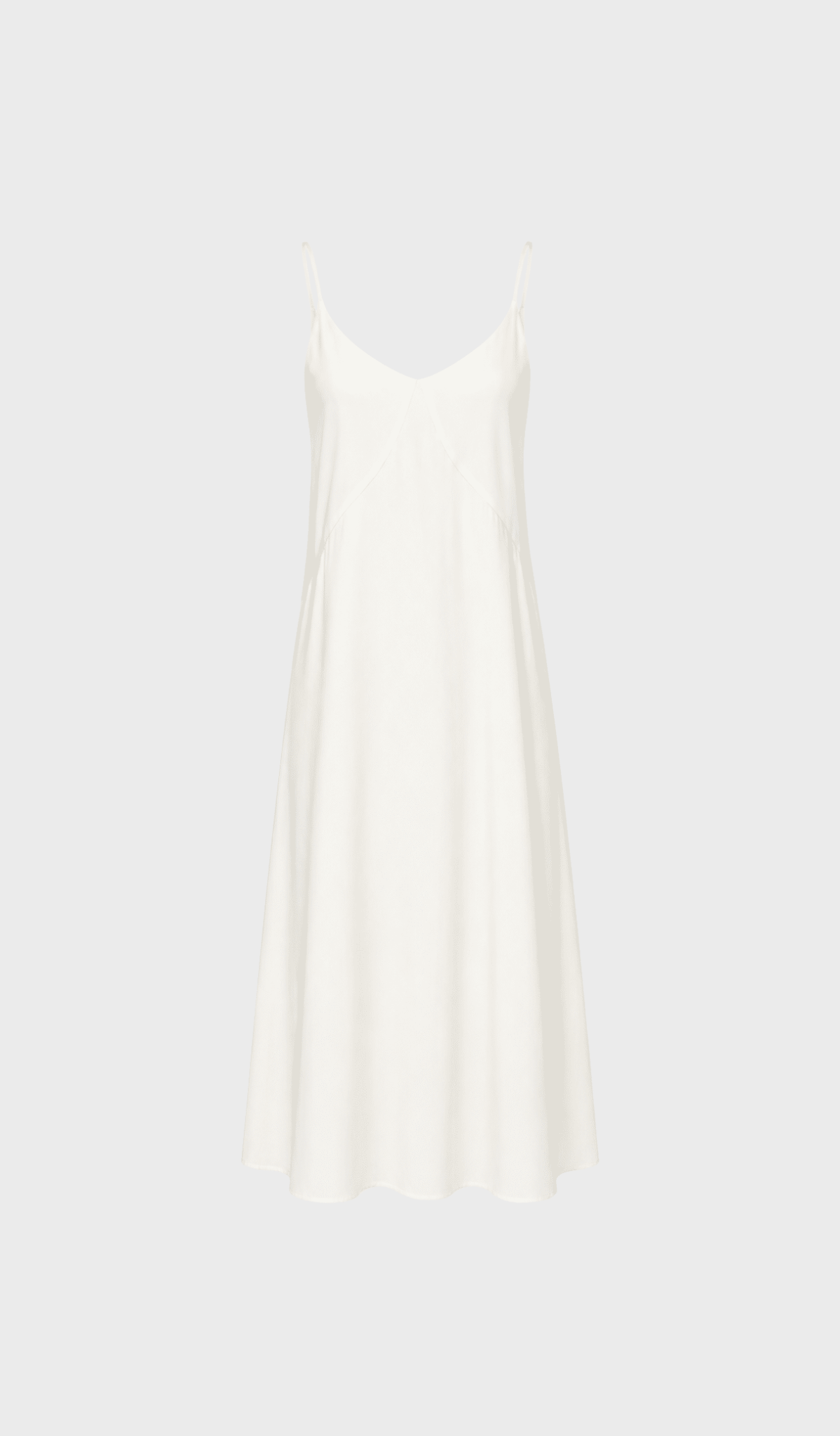 Tencel sateen front detail slip dress