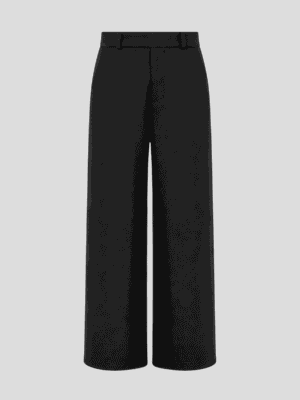 Wide-leg twill trousers