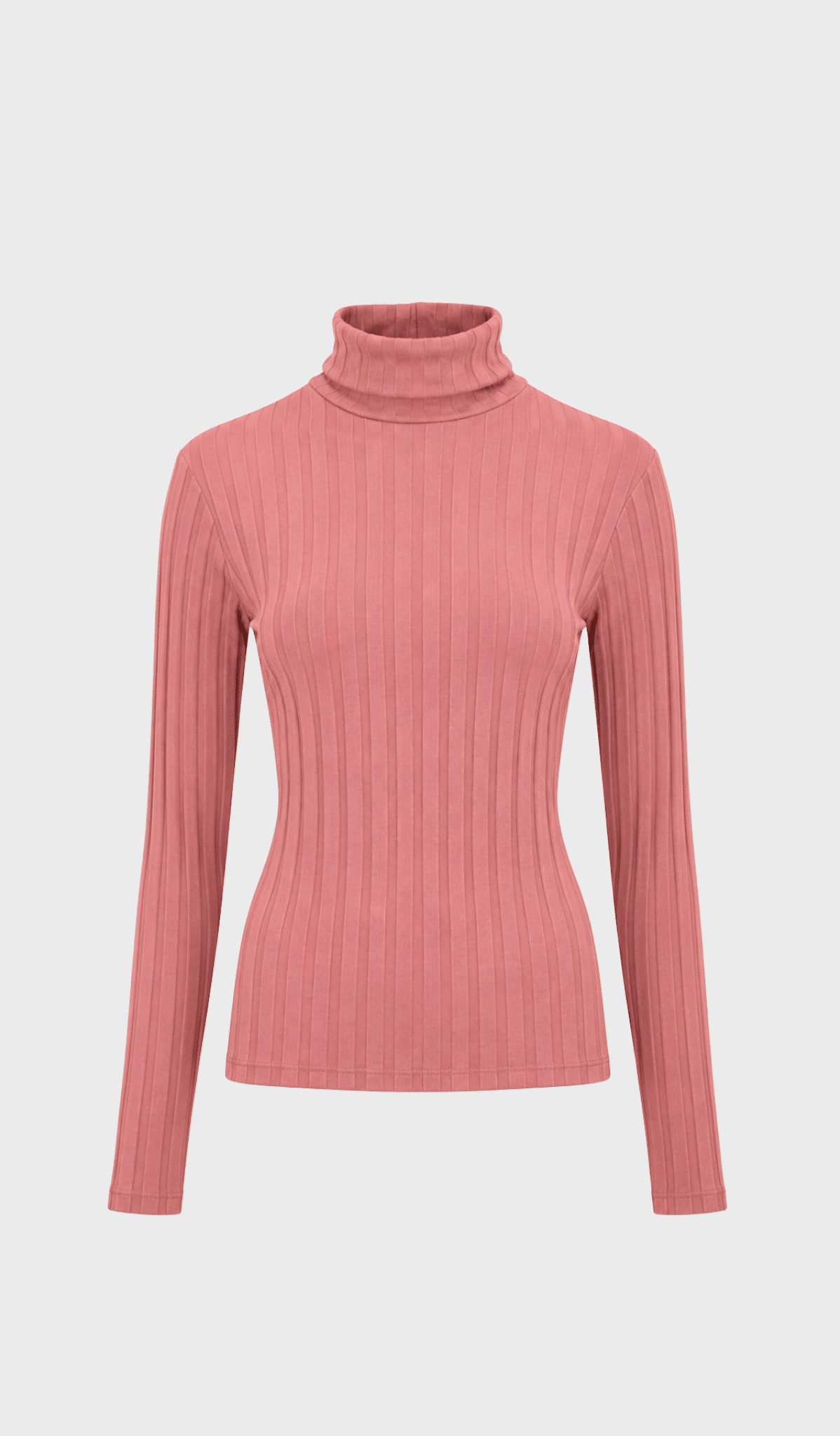 Wide rib high neck top