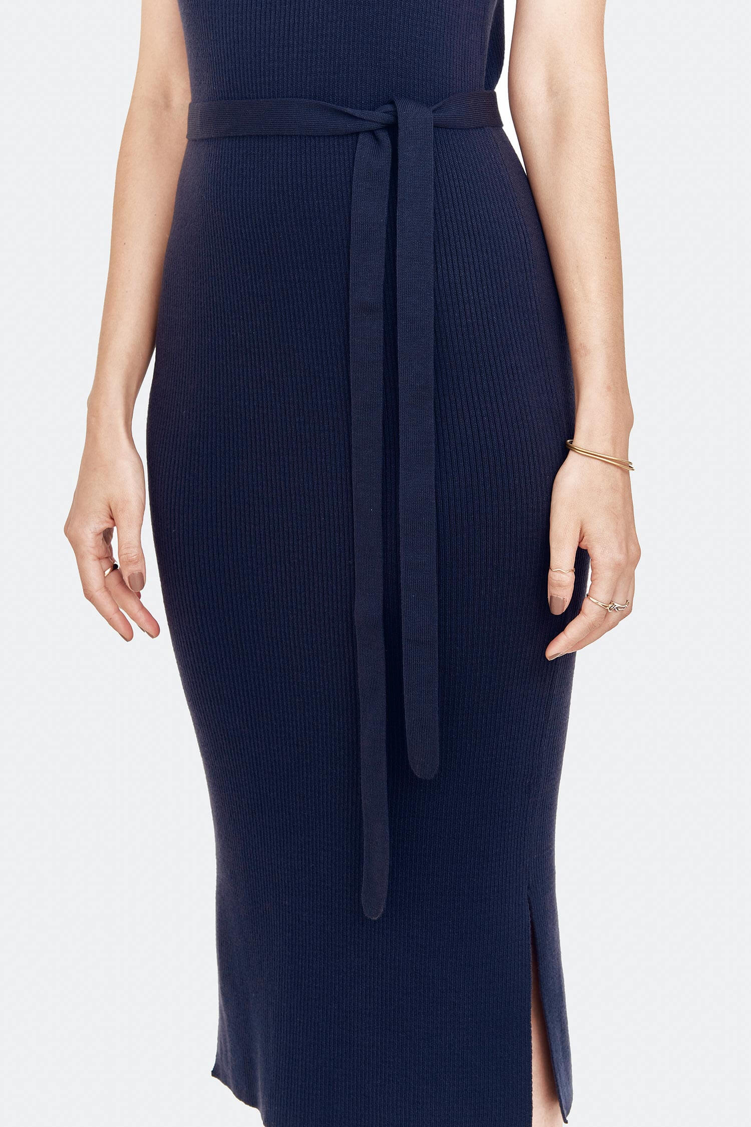 Knitted scoop neck dress - Image 4
