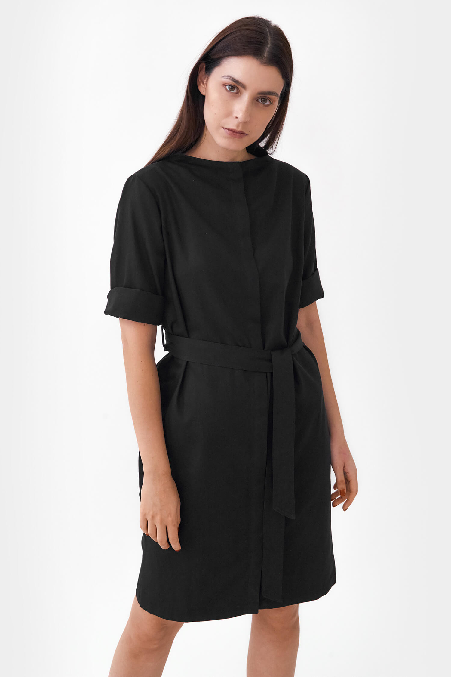 Standing neckline shirt dress - Image 2