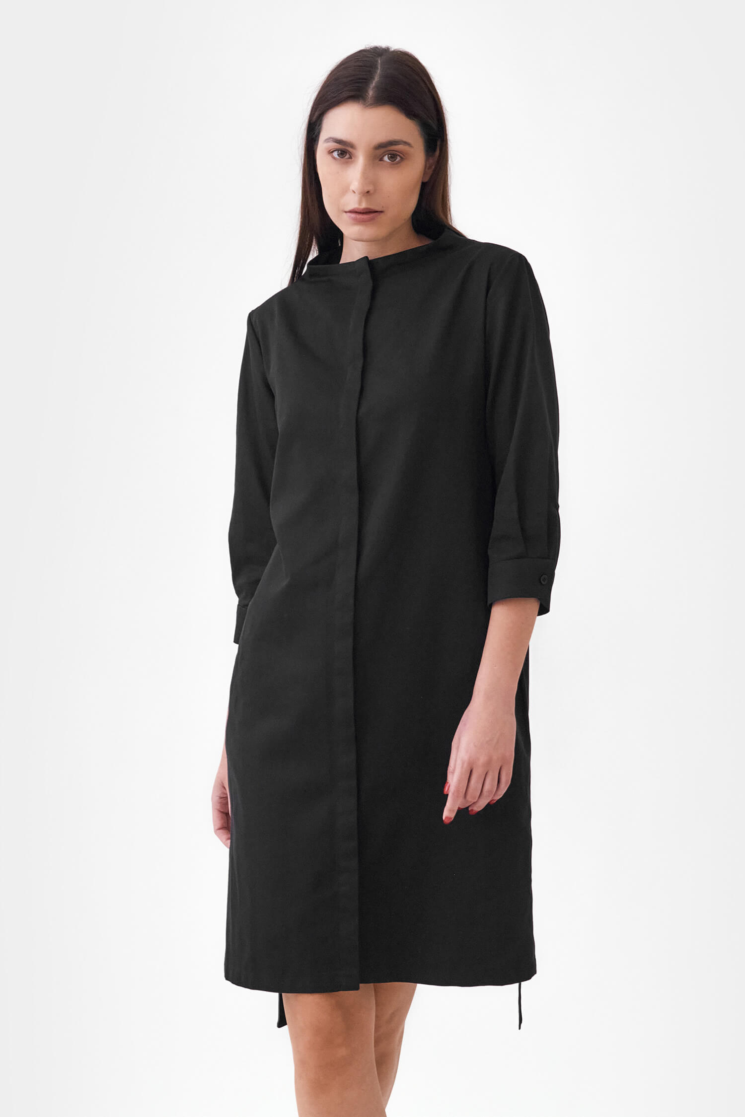 Standing neckline shirt dress - Image 4