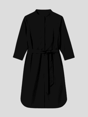 Standing neckline shirt dress