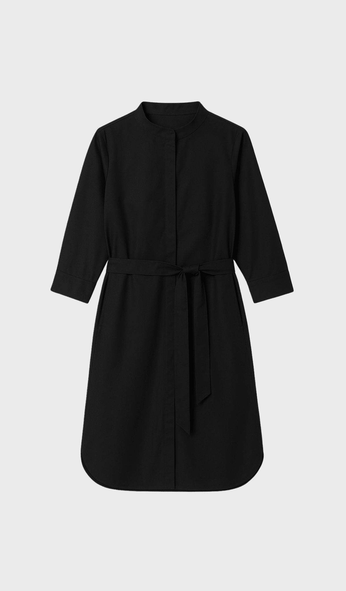 Standing neckline shirt dress