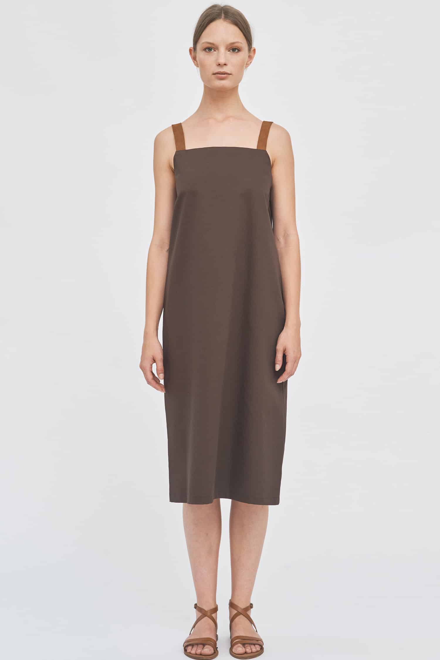 Strap detail gabardine dress - Image 2