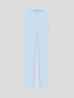 Light blue high-waisted long pants
