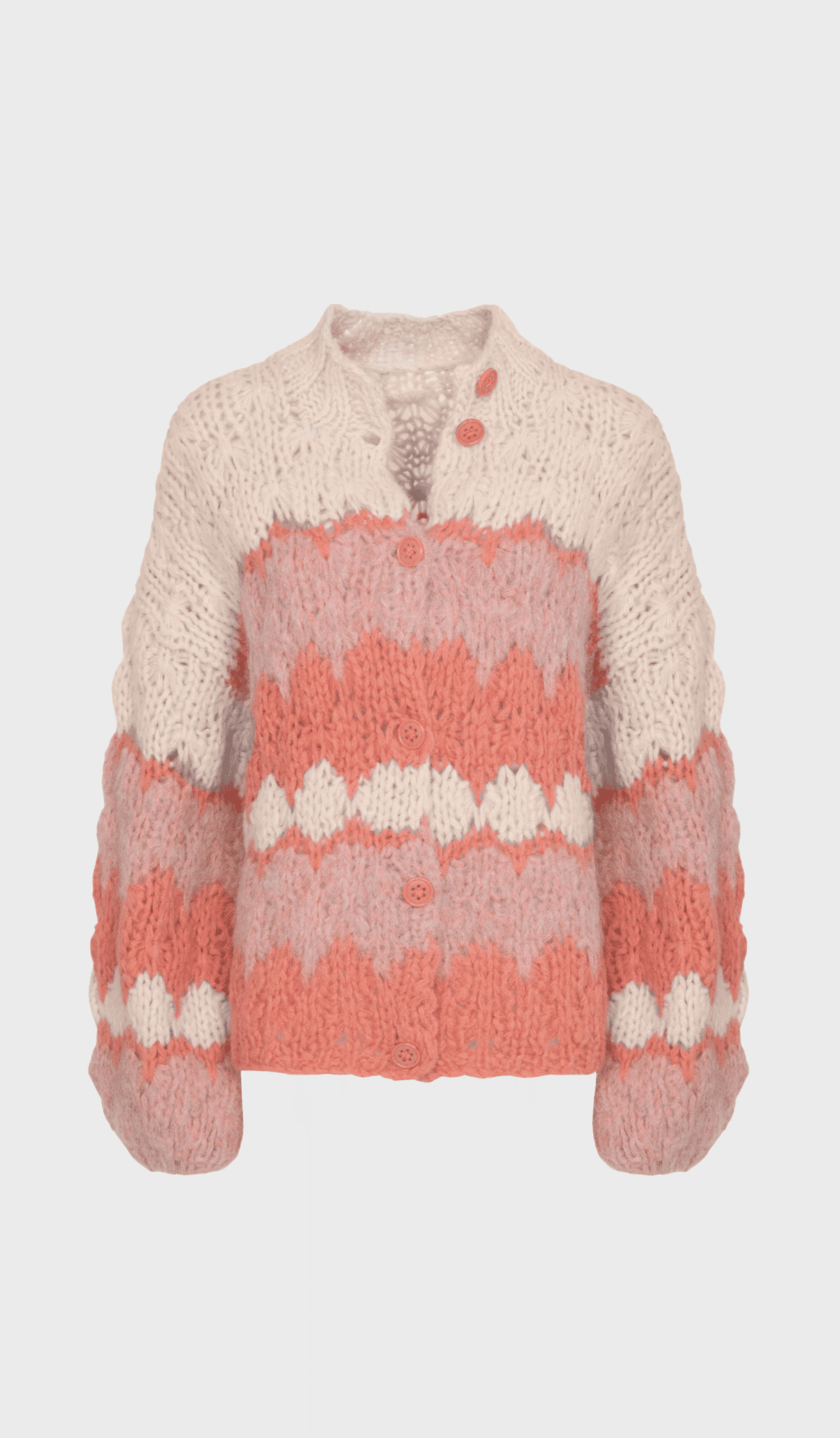 Pink and ivory oversized sweater