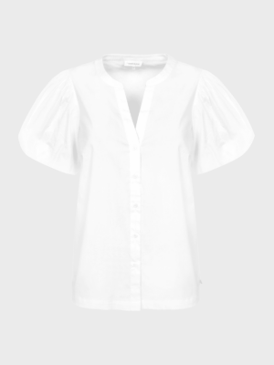 White balloon sleeve blouse