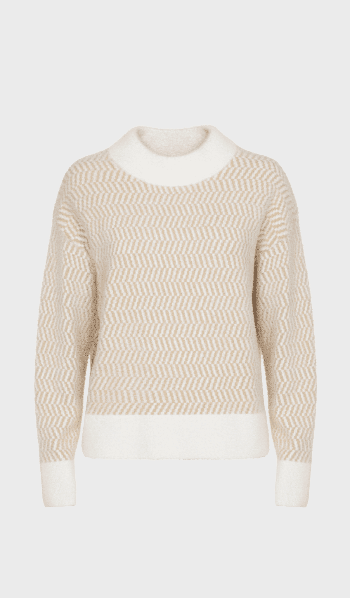 Beige and white sweater