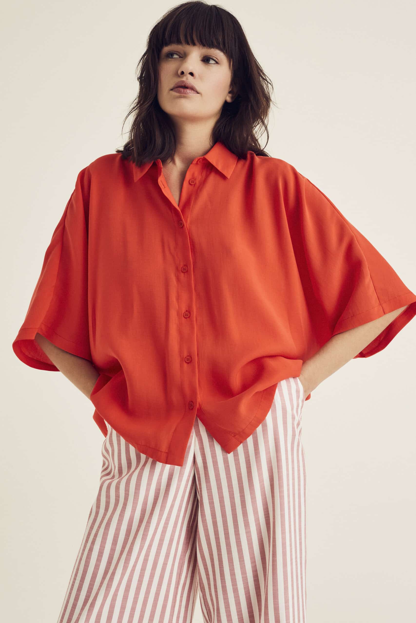Red oversized blouse - Image 4