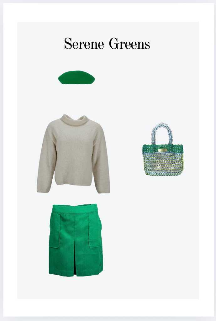 Reda - green mini skirt with structured fit and concealed back zipper - Image 3