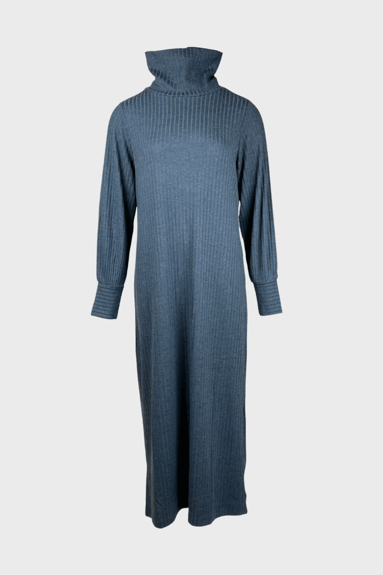 Ribbed hooded midi dress