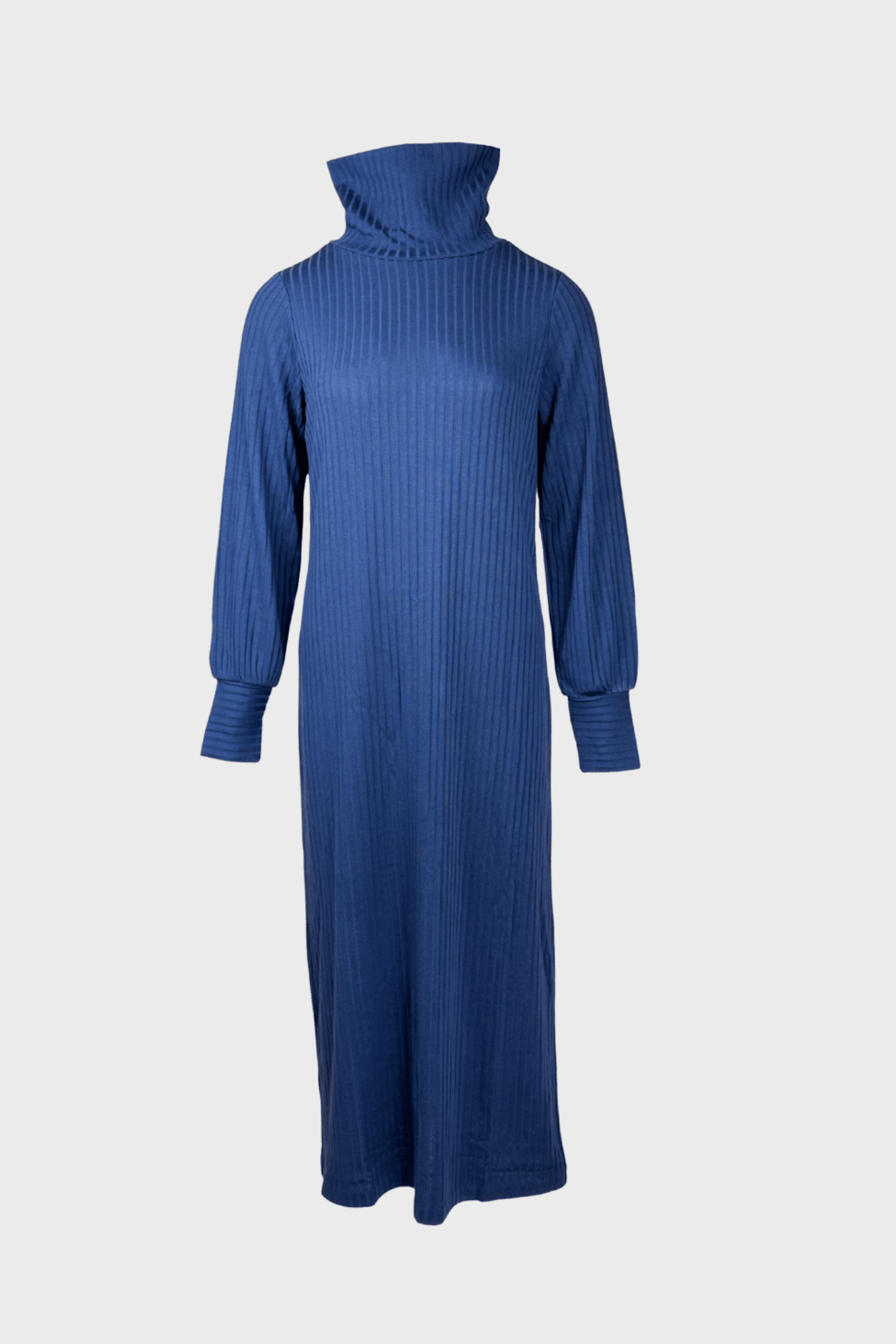 Ribbed hooded midi dress