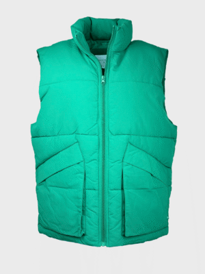 Sleeveless padded teal vest