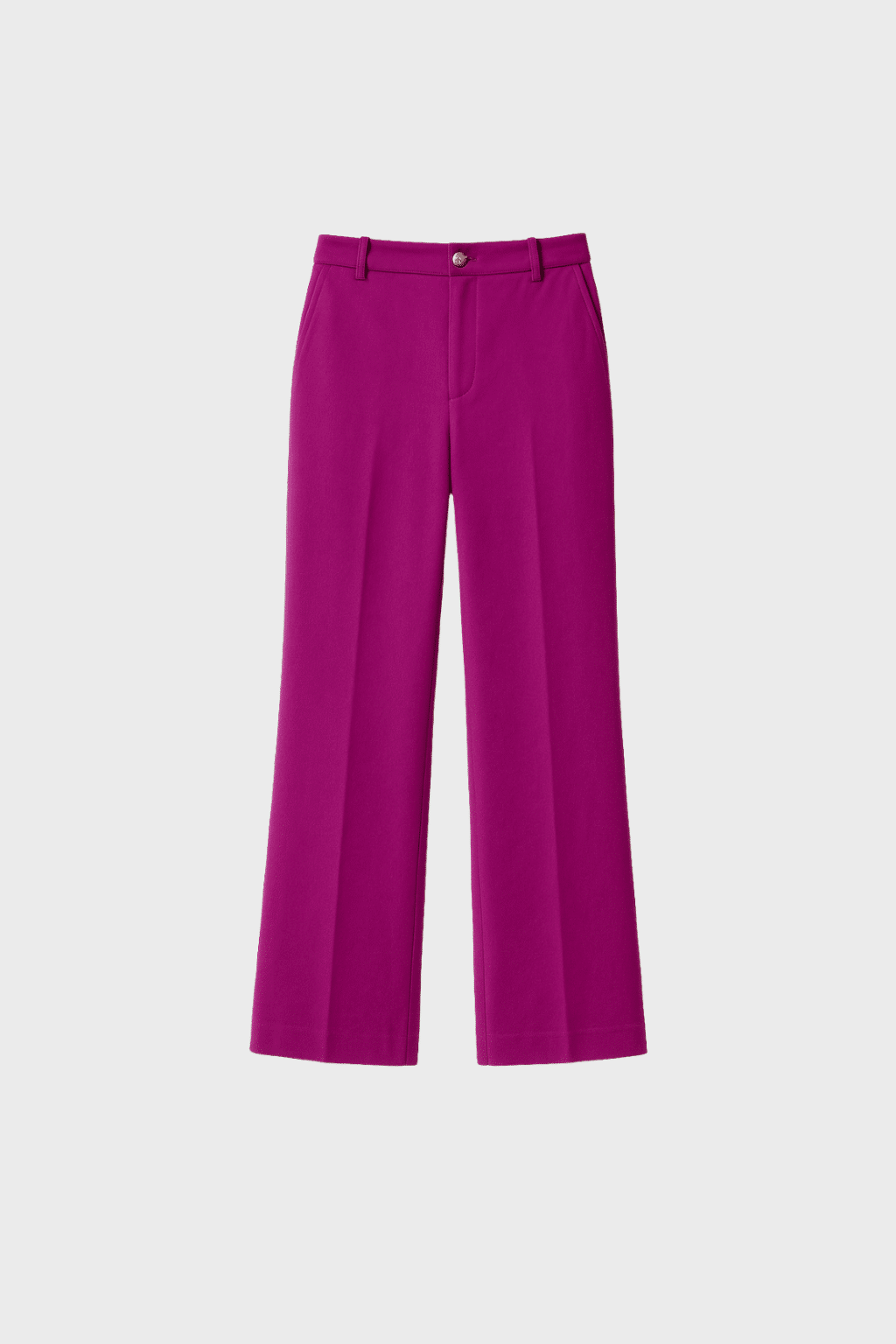 Wide-leg trousers with high waist and tailored fit, button closure and belt loops