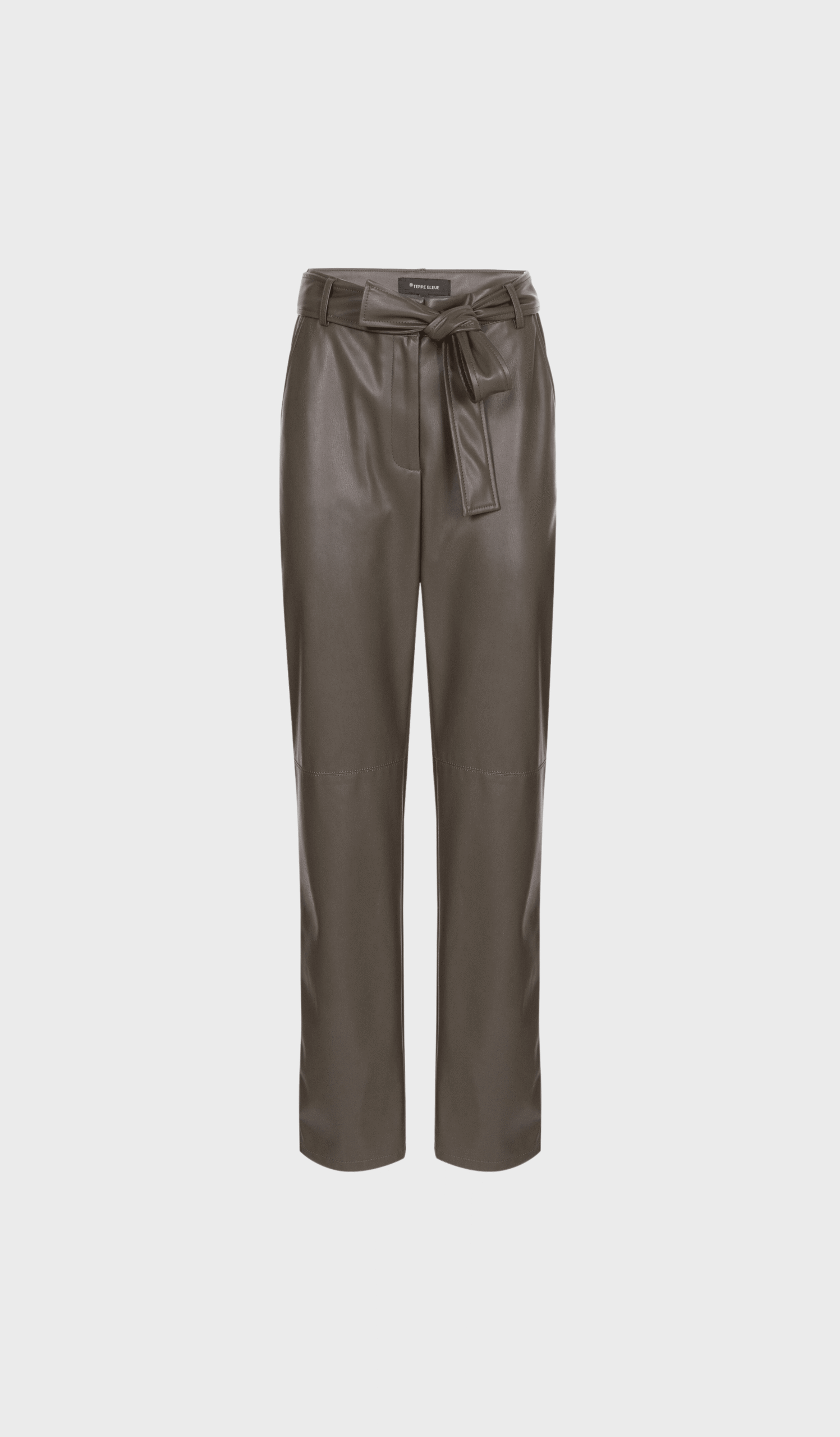 Bronze colored wide-leg trousers