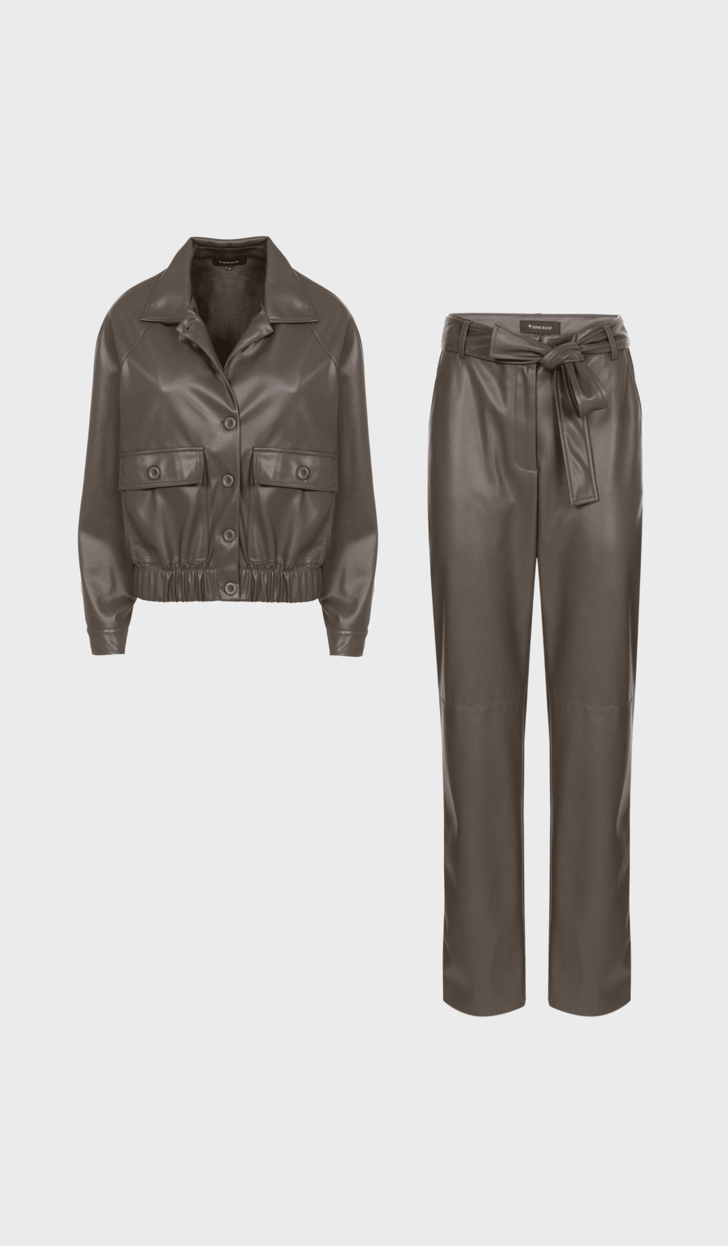 Bronze colored wide-leg trousers - Image 2