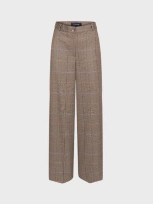 Bronze colored wide-leg trousers