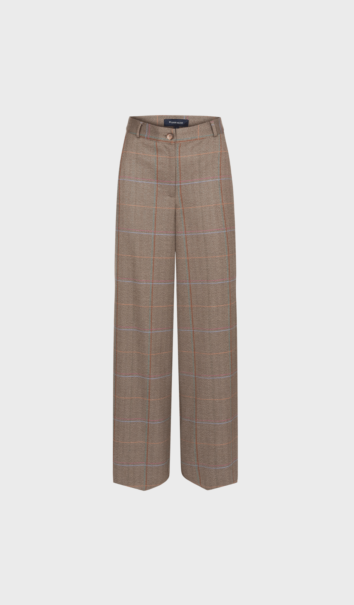 Bronze colored wide-leg trousers