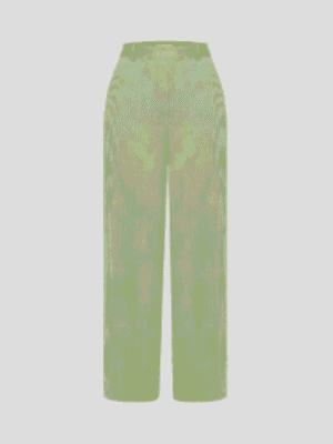 Mint-green comfortable classic pants