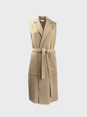Sleeveless trench-style vest