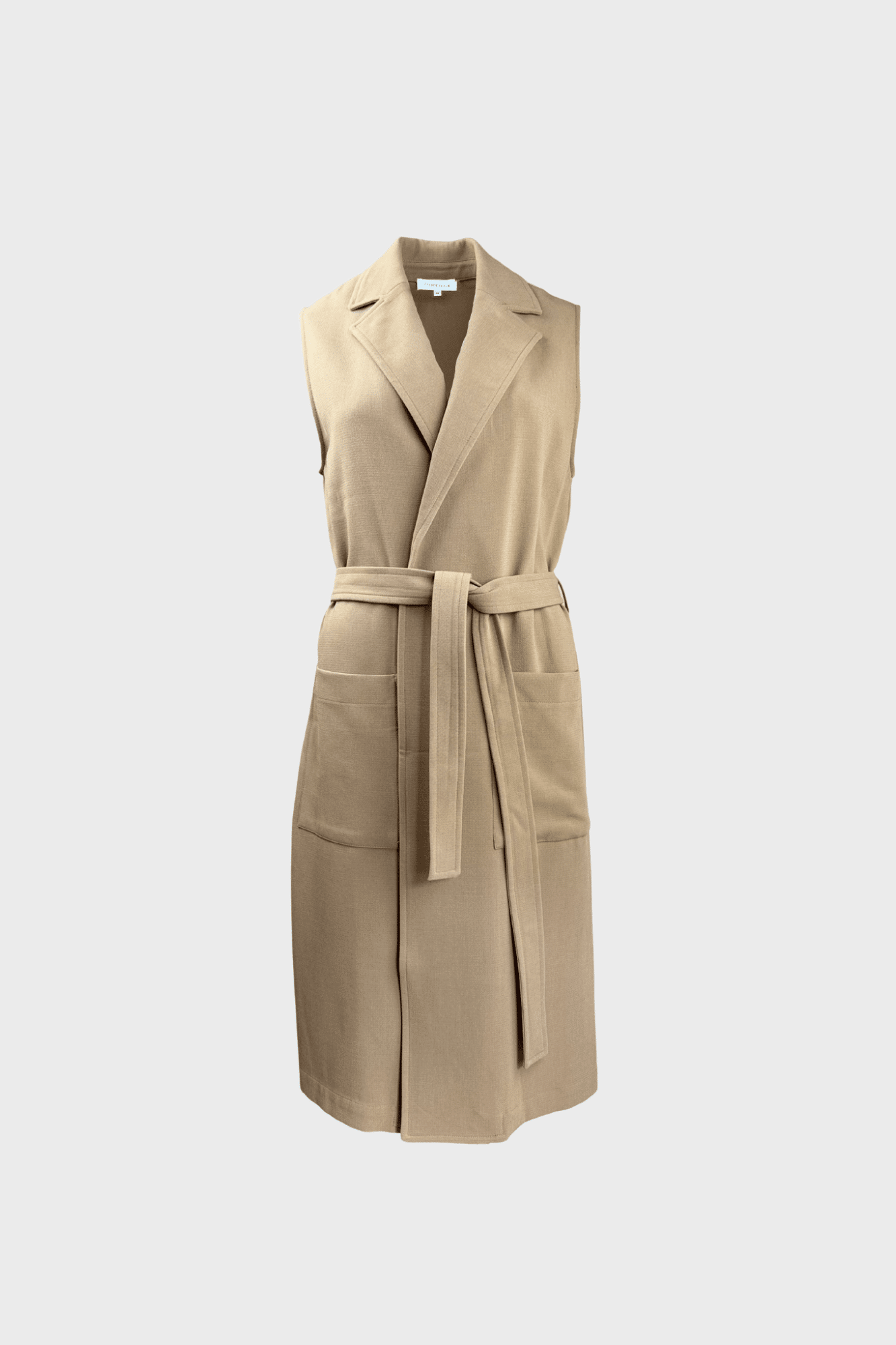 Sleeveless trench-style vest
