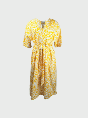 Vibrant printed midi dress