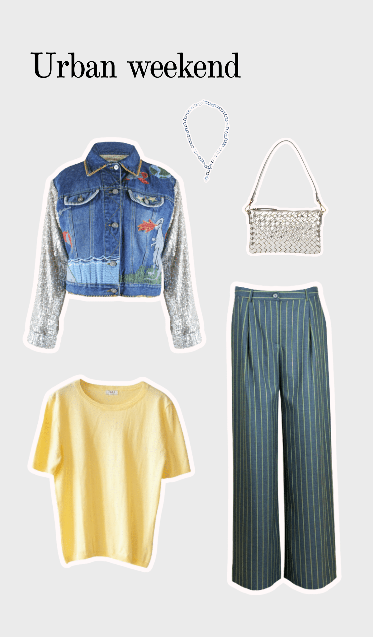 Tailored dark grey trousers with yellow pinstripes, high-waisted fit, belt loops, and button closure - Image 3