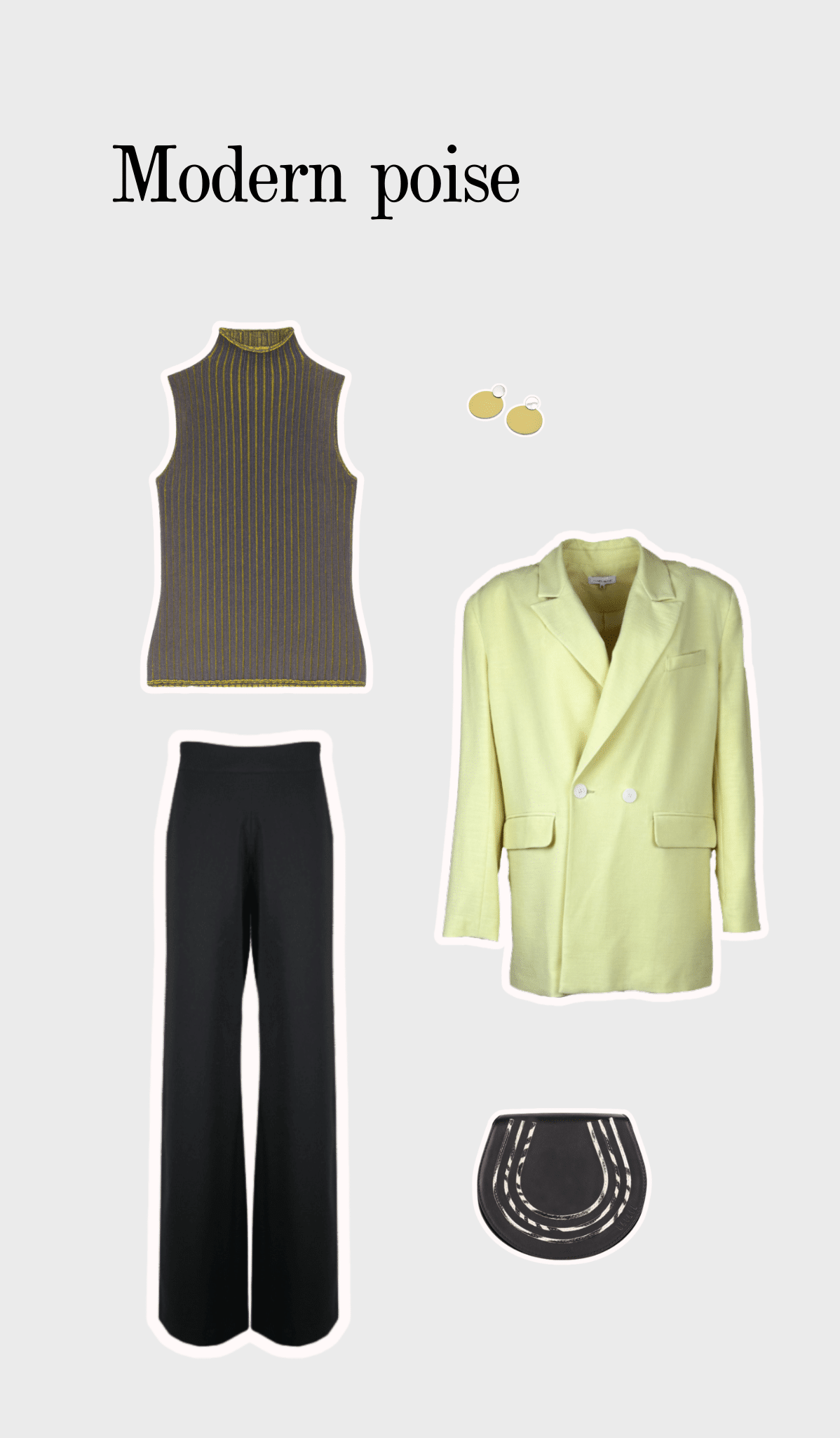 Pastel yellow blazer with tailored fit - Image 2