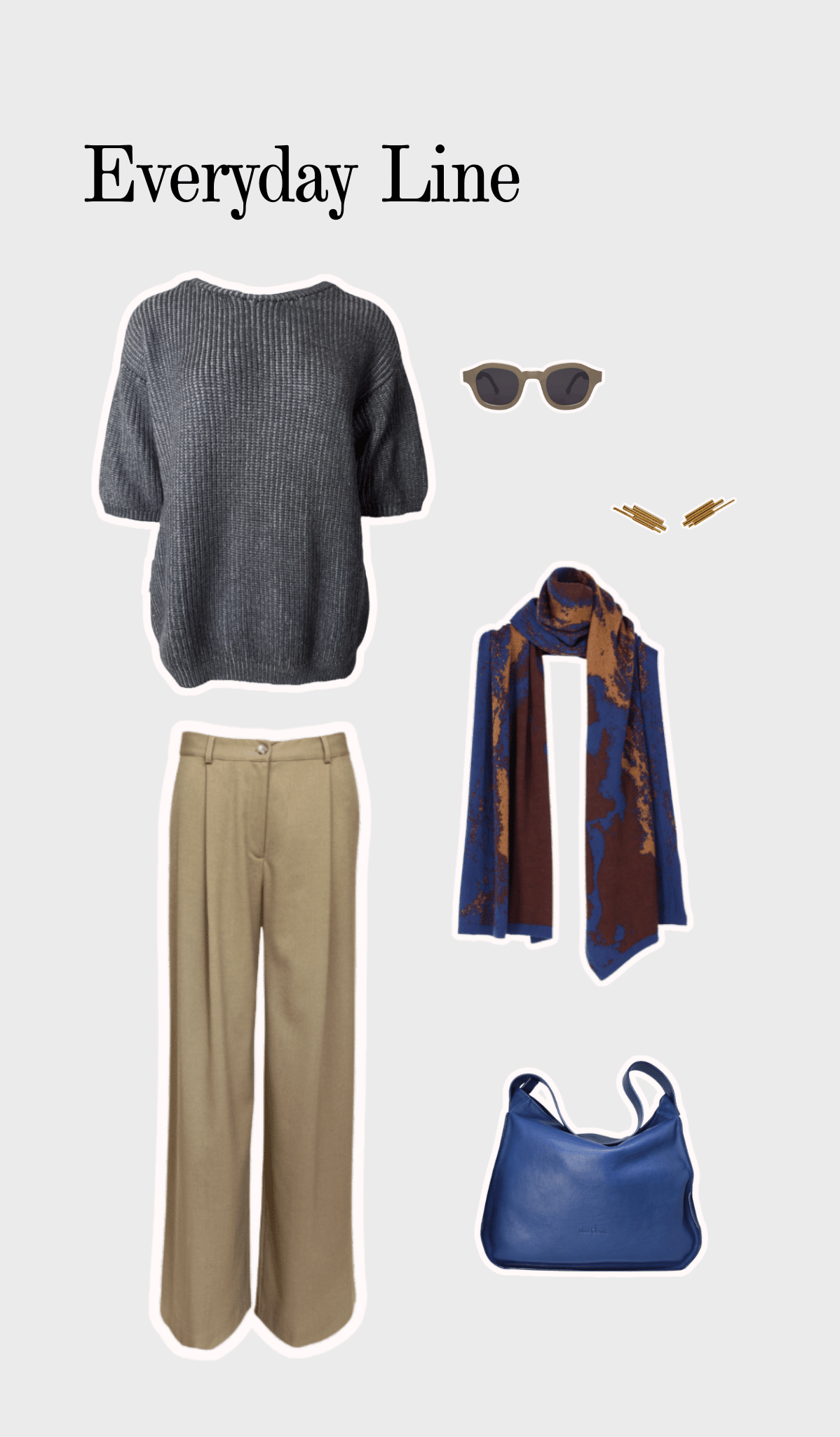 Camel wide-leg trousers with high waist, pleated front, and belt loops - Image 3