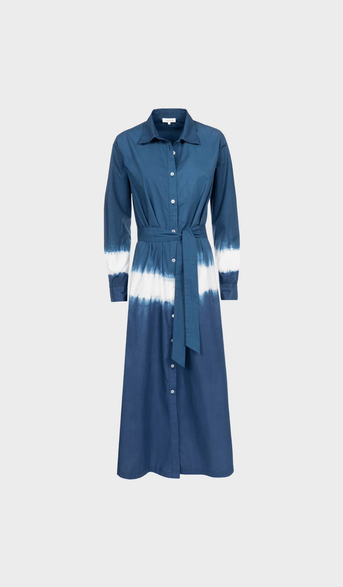 Blue long-sleeved dress