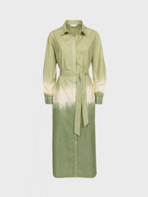 Green long-sleeved dress