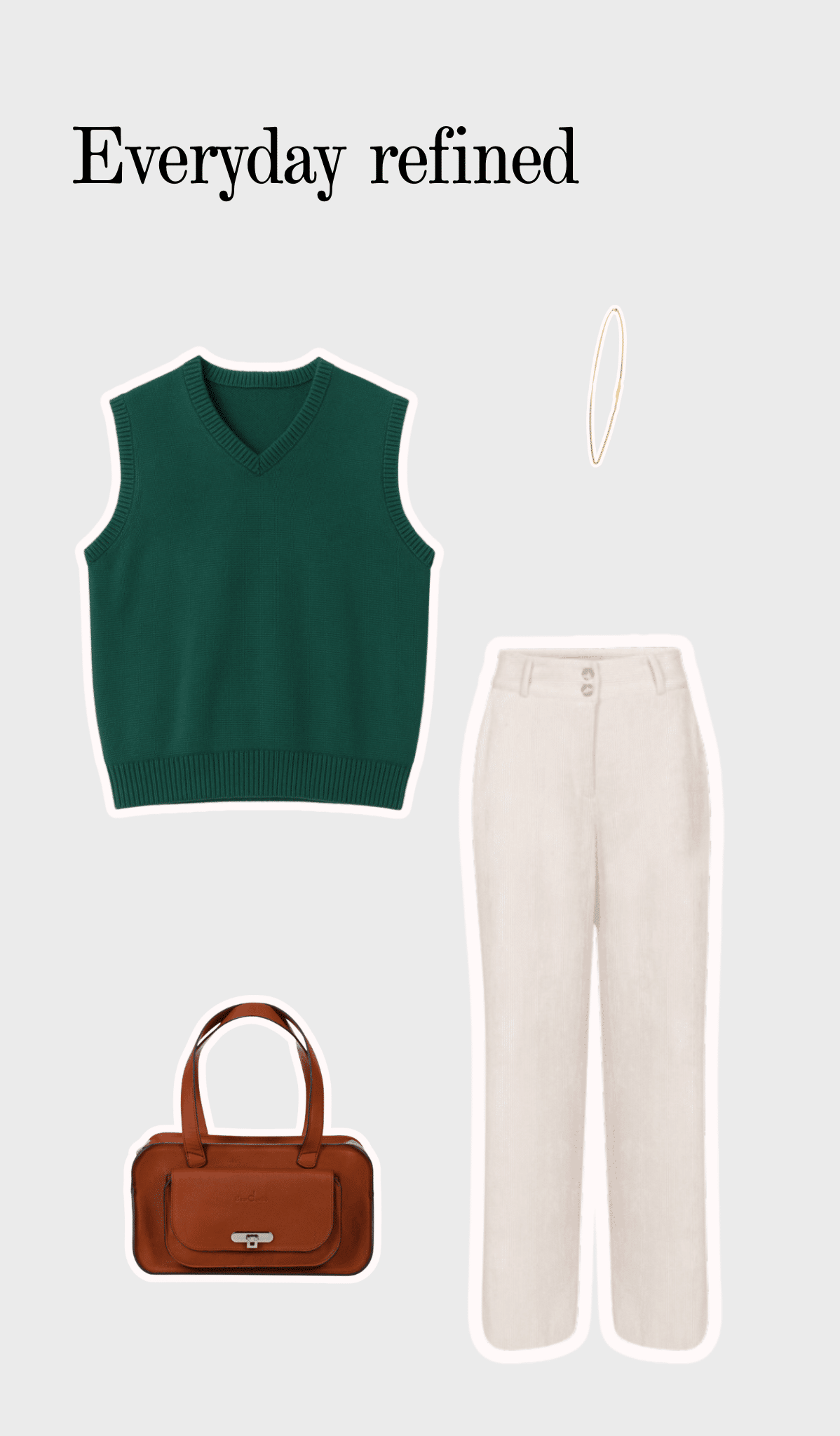 Ivory comfortable classic pants - Image 3